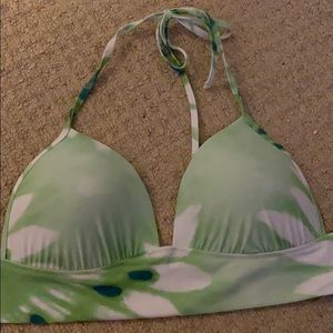 Green tie dye aerie bikini top